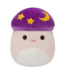 a stuffed toy with a purple hat and stars on it