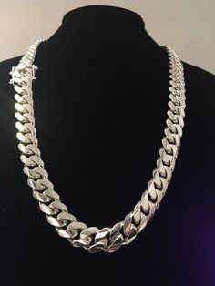 12.5mm,25 inch,233gram, pure solid silver 999 hand made cuban link.