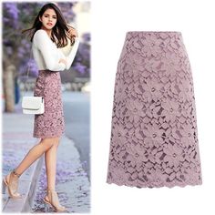 Women Fashion Lace Skirt High Waist Solid Slimming A-Line Buttocks A-line Skirt Description: 1.It is made of high quality materials, durable enough for your daily wearing 2.It is very suitable for Spring and Summer 3.Comfortable material, suitable for a variety of occasions 4.This is a great gift for your lovers or yourself. Product Description: You will love this sweet dress in your autumn outings. This dress features longrt sleeve and v-neck with floral printing for eye-catching. You can pair Plus Size Tutu, Floral Lace Skirt, Bodycon Midi Skirt, Skirt High Waist, Elegant Embroidery, Flower Skirt, Skirt Maxi, Crochet Skirt, Plus Size Skirts