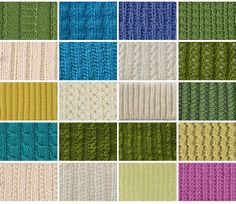 many different colors of knitted fabric