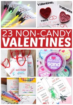 valentine's day cards with the words 3 non - candy valentines on them