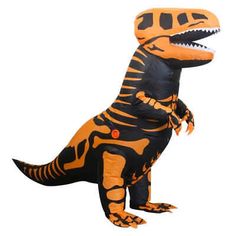 an inflatable dinosaur costume is shown on a white background