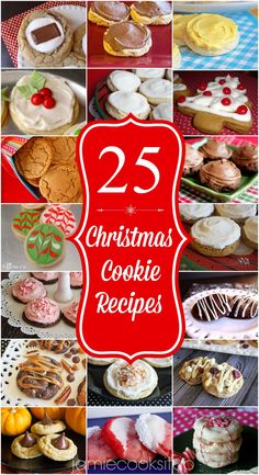 25 christmas cookie recipes with the title overlay