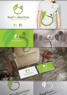 the logo for realnutrition is designed to look like an eco - friendly plant