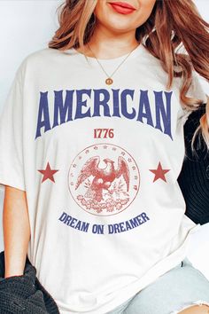 America Dream On Dreamer Tee | JQ Clothing Co. Dream On Dreamer, The American Dream, Dream On, American Dream, The Dream, The Great Outdoors, Wardrobe Essentials, The Dreamers, For Everyone