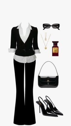 Work Attire Outfits, Work Siren Aesthetic, All Black Professional Outfits Chic, Timeless Date Night Outfit, Early 2000s Business Casual, Upper Class Outfits, Smart Casual Women Outfits 2024, How To Style Platform Heels, Private Investigator Outfit