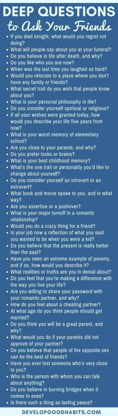 371 Deep Questions to Ask Someone [Updated for 2022] Deep Conversation Topics, Conversation Starter Questions, Questions To Get To Know Someone, Topics To Talk About, Deep Questions To Ask, Questions For Friends, Conversation Topics, Funny Questions, Fun Questions To Ask