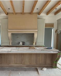 the kitchen is being remodeled and ready to be used as a family room or office