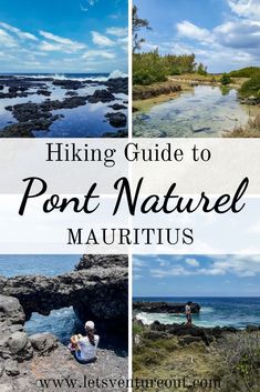 the hiking guide to point naturel in mauritus, with text overlay