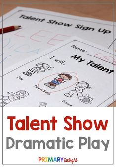 the talent show dramatic play is an easy way to teach children how to write and draw