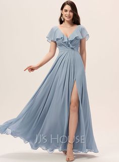 Ruffles Bridesmaid Dresses, Princess Bridesmaid Dress, Dusty Blue Bridesmaid Dresses, Sleeveless Bridesmaid Dresses, Floor Length Chiffon Bridesmaid Dresses, Grey Bridesmaid Dresses, Cheap Bridesmaid, Evening Party Gowns, Bridesmaid Dress Colors