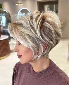 If you're searching for a super edgy cropped haircut to mimic then you should flip through these trendy badass pixie bob haircuts right this instant! Bob Haircut Ideas, Pixie Bob Haircut, Bob Haircut For Fine Hair, Short Hairstyles For Thick Hair