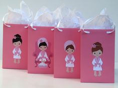 Spa Gift Bags, Spa Gift Bag, Spa Sleepover Party, Bag Spa, Kids Spa Party, Spa Party Favors, Girl Spa Party