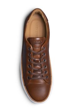 Minimal styling gives work-to-weekend versatility to this elevated sneaker designed for all-day comfort and great durability. Round toe Lace-up style Leather upper, rubber sole Imported Low-top Work Sneakers With Rubber Sole, Brown Leather Sole Sneakers For Everyday Wear, Leather Sneakers For Everyday Fall Use, Brown Leather Sneakers For Fall, Low-top Sneakers With Textured Sole For Work, Brown Sneakers With Stitched Sole For Everyday Wear, Brown Lace-up Work Sneakers, Casual Low-top Workwear Sneakers, Brown Lace-up Sneakers For Work