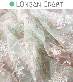 an image of the fabric with flowers on it and text that reads, longan craft