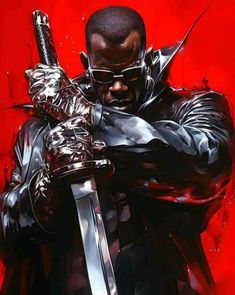 Blade Marvel Art, Blade Wesley Snipes, Eric Brooks, Blade Marvel, Wesley Snipes, Marvel Comics Superheroes, Marvel Characters Art