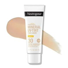 Neutrogena Purescreen+ Tinted Sunscreen for Face with SPF 30, Broad Spectrum Mineral Sunscreen with Zinc Oxide and Vitamin E, Water Resistant, Fragrance Free, Light, 1.1 fl oz Tinted Sunscreen For Face, Sunscreen For Face, Tinted Sunscreen, Liquid Vitamins, Natural Skin Tone, Tinted Spf, Chemical Sunscreen, Facial Sunscreen, Protector Solar