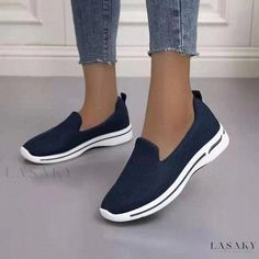 Lasaky - Breathable Soft-Sole Casual Sports Shoes: Slip-On Flat Loafers Casual Leather Boots, Flat Loafers, Breathable Sneakers, Breathable Shoes, Casual Sport Shoes, Martin Boots, Short Boots, Fashion Flats, Sports Shoes