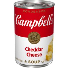 a can of soup with chicken noodle