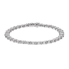 Complement your elegant style with this Diamond Brilliance 1 Carat T.W. Diamond fashion bracelet. Click on this JEWELRY & WATCHES GUIDE to learn about fit, styles, materials and more! Complement your elegant style with this Diamond Brilliance 1 Carat T.W. Diamond fashion bracelet. Click on this JEWELRY & WATCHES GUIDE to learn about fit, styles, materials and more! FEATURES Length: 7 in. Clasp: safety clasp Metal: sterling silver Plating: rhodium, 14k gold flash, 14k rose gold flash Finish: poli Formal Diamond Bracelet With Vvs Clarity Baguette Cut, Vvs Clarity Baguette Cut Diamond Bracelet For Formal Events, Baguette Cut Platinum Tennis Bracelet For Wedding, White Gold Cubic Zirconia Bracelet For Formal Occasions, Formal White Gold Bracelet With Cubic Zirconia, Formal Fine Jewelry Tennis Bracelet With Cubic Zirconia, Wedding Tennis Bracelet In Diamond White With Baguette Cut, Wedding Tennis Bracelet With Baguette Cut And Prong Setting, Wedding Diamond White Baguette Cut Tennis Bracelet