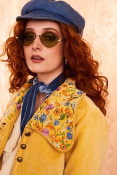 The Hippie Shake, White Lace Up Boots, Embroidered Velvet, Velvet Shorts, Green Oval, Slow Fashion Brands, Utila, Velvet Jacket, Oval Sunglasses