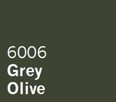 the logo for grey olive is shown in white on a dark green background with text that reads, 6006 grey olive