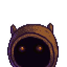 an image of the face of a cat that appears to be in pixel art style