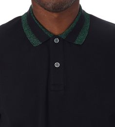 GUCCI - Lurex-tipped cotton-pique polo shirt | Selfridges.com Men's Knitwear, Sports Luxe, Man Fashion, Polo T Shirts, Lion Tattoo, Pique Polo Shirt, Knitwear Men