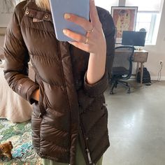 Adorable Brown Northface Puffer! Girls Size 10-12, However It Would Fit A Size Xs/S. The Sleeves Are A Little Short (See Photos) But Otherwise A Good Slim Fit! Brown Northface, Northface Puffer, The North Face Jackets, North Face Jackets, North Face Jacket, North Face, The North Face, Puffer, Jackets For Women