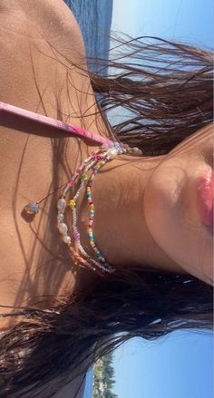 Meat Skewers, Necklace Aesthetic, Summer Goals, Foto Poses, Summer Bracelets, Foto Ideas Instagram, Summer Necklace, Summer Bucket, Summer Feeling