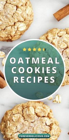 oatmeal cookies with text overlay