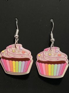 Handmade earrings .925 silver Cupcake Earrings, Retro Earrings, Retro Earring, Mount Vernon, Paper Jewelry, Handmade Earrings, Favorite Jewelry, Jewelry Earrings Dangle, Etsy Earrings