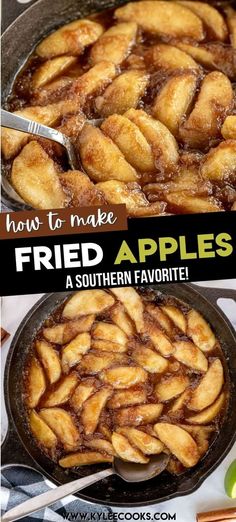 how to make fried apples in a skillet and then fry them in the oven