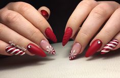 Christmas Nails Idea, Christmas Manicures, Nail Noel, Nail Art Tutorials, Holiday Glam, Christmas Nails Acrylic