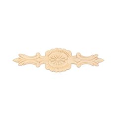 an ornate wooden decoration on a white background