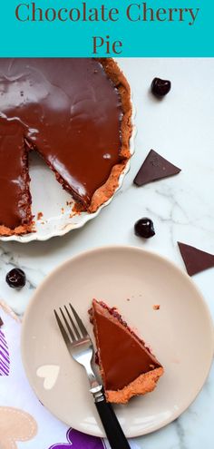 A delicious dark chocolate ganache tart with a thick layer of sweet black cherry jam, serve with pouring cream Black Cherry Jam, Dark Chocolate Tart, Chocolate Cherry Pie, Dessert Pie Recipes, Cherry Pie Recipe