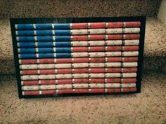 an american flag made out of baseball bats