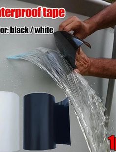 a person that is washing their hands under a faucet with water coming out of it