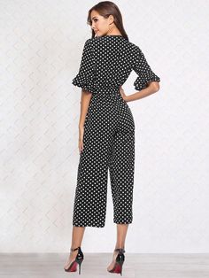 Sku CY-!5884 Material Dacron Style Wrap Feature Printed Occasion Going out , Casual , Vacation Neckline V-neck Seasons Summer , Autumn Type Jumpsuits Bottoms Color BURGUNDY,BLACK,NAVY BLUE Size S,M,L,XL Size chart: Please consult the size chart we provide for this item's measurements to help you decide which size to buy. CMINCH Cm Bust Waist Sleeve Length S 92 92 31 130 M 96 96 32 131 L 100 100 33 132 XL 104 104 34 133 Kimono Mini Dress, Burgundy Jumpsuit, Half Sleeve Jumpsuit, Plain Maxi Dress, Leopard Print Maxi Dress, Denim Overall Dress, Jumpsuit Outfit, Boho Style Dresses, Long Maxi Skirts