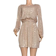 Allover Sequin Dress Rose Gold Holiday Dress New With Tags New Years Dress / Club Dress / Cocktail Dress /Wedding Dress Rich Tones Of Sequined Shimmer Deliver Sophisticated Style To This Sparkly Festive Party Dress. Long Sleeves Hidden Zipper At Center Back Lined Sequined Fabric: Sparkle And Shine Size & Fit Tailored Fit Through The Chest, Waist, And Hips; Sits Close To The Body. Has Some Nice Stretch, Hugs The Curves For A Perfect Fit! Tags: New Years Fashion , Glitter And Glamour , Party Attir Glitter And Glamour Party, New Years Fashion, Gold Holiday Dress, Bra Top Dress, Dress Rich, Dress Rose Gold, Mesh Cocktail Dress, Sequined Fabric, Aloha Dress