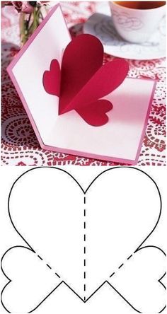 the paper heart is cut out and ready to be used for valentine's day