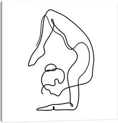 a continuous line drawing of a woman's face with her hands on her hips