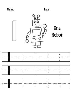 Number 1 Tracing Page for Preschool Number 1 Worksheets For Preschool