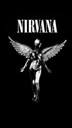 the cover art for nirvana's album in uteroo, which features an angel holding