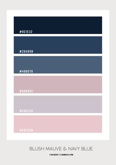 the color scheme for blush mauve and navy blue