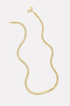 Add some shine to your neckline with this chic gold snake chain by Gorjana. The timeless design makes it versatile enough to wear every day while instantly elevating your look. | GORJANA Women's Venice Necklace, Gold Chic Herringbone Snake Chain Necklace, Chic Snake Chain Necklace, Elegant Snake-shaped Chain Necklace For Everyday Wear, Elegant Everyday Chain Necklace With Snake Shape, Elegant Everyday Snake Shape Chain Necklace, Elegant Everyday Snake-shaped Chain Necklace, Everyday Snake Shape Necklace, Gold Plated Snake Shaped Necklace With Adjustable Chain, Yellow Gold Snake Chain Necklace With Adjustable Chain