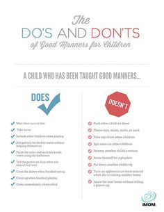 the do's and donts of good mothers for children info graphic by mommom