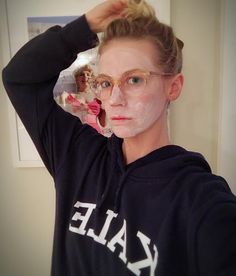 13 Beauty Tips, According to January Jones's Instagram | Who What Wear January Jones Hair, Tata Harper Resurfacing Mask, Jade Eyes, Vampire Facial, January Jones, White Face Mask, Celebrity Skin, Beauty Balm, Morning Skin Care Routine