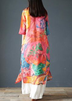 Italian orange print linen clothes For Women o neck half sleeve Kaftan summer Dresses Materials used: cotton linenMeasurement:Size L/US16-18/EUR44 Shoulder 36cm / 14.04"bust 102cm / 39.78"Sleeve length 35cm / 13.65"length 108cm / 42.12"Size XL/US16-18/EUR44 Shoulder 37cm / 14.43"bust 106cm / 41.34"Sleeve length 36cm /