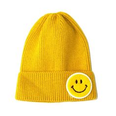 "Available In Charcoal, Ivory, Mustard Yellow, Pink, Brown, Lavender Teal and Royal Blue Solid knitted beanie with smile patch Smiley/Happy Face Chenille Design Knitted Detail Season: Fall/Winter Adult one size fits all 100% acrylic Size: 6.7\" x 7\" SAME DAY SHIPPING Made in China" Smiley Happy, Brown Beanie, Chenille Patch, Ski Hat, Cuffed Beanie, Mesh Hat, Winter Cap, News Boy Hat, Teal And Pink